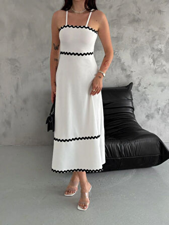 Askılı Krep Elbise