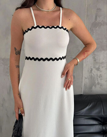 Askılı Krep Elbise