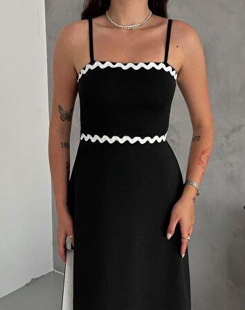 Askılı Krep Elbise