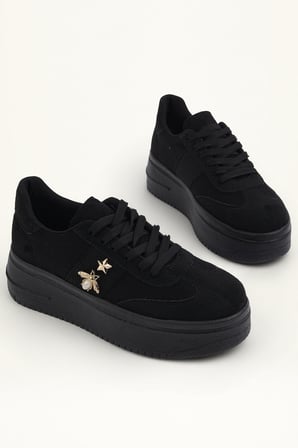 Kadın Yıldız Kelebekli Kalın Tabanlı Sneaker