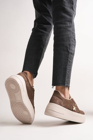 Kadın Yıldız Kelebekli Kalın Tabanlı Sneaker