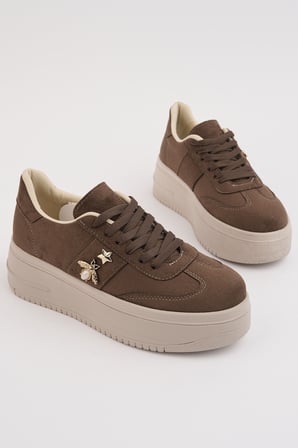 Kadın Yıldız Kelebekli Kalın Tabanlı Sneaker