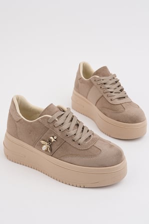 Kadın Yıldız Kelebekli Kalın Tabanlı Sneaker