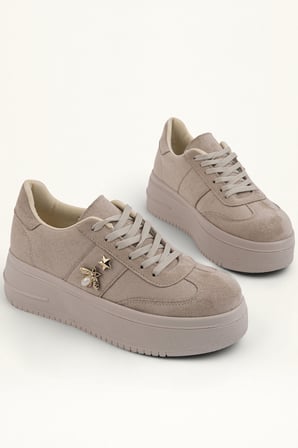 Kadın Yıldız Kelebekli Kalın Tabanlı Sneaker