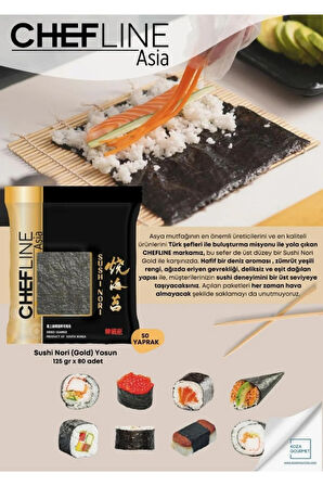Sushi Nori Gold 50 Yaprak – Suşi Yapımı İçin Premium Yosun