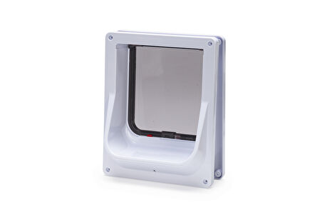 Beeztees CatMate Kedi Kapısı, Magnet İle Özel Girişli, Çift Yönlü, 2 fonksiyonlu, Kilitli, Beyaz, 24