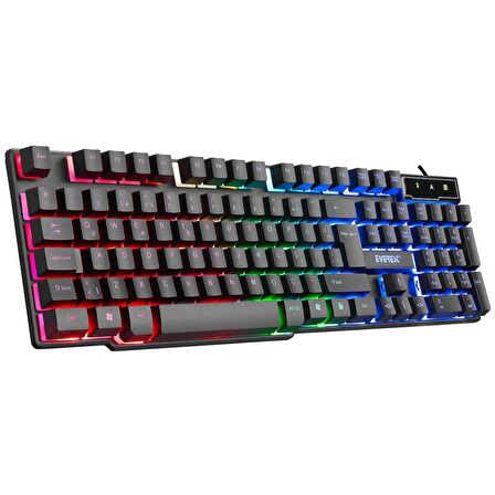 Everest KB-188 Borealis Siyah USB Gökkuşağı Aydınlatmalı Q Gaming Oyuncu Klavyesi