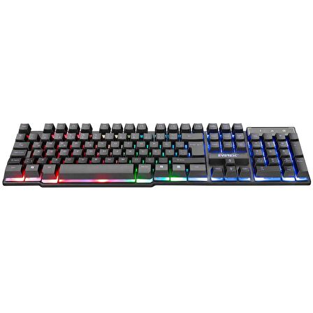 Everest KB-188 Borealis Siyah USB Gökkuşağı Aydınlatmalı Q Gaming Oyuncu Klavyesi