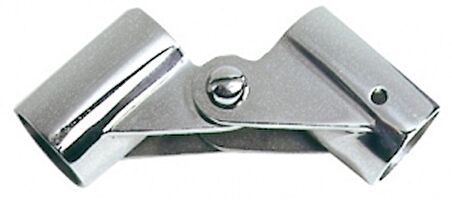 Tente üst köşe bağlantı parçası. Parlak AISI 316 paslanmaz çelik 25 mm