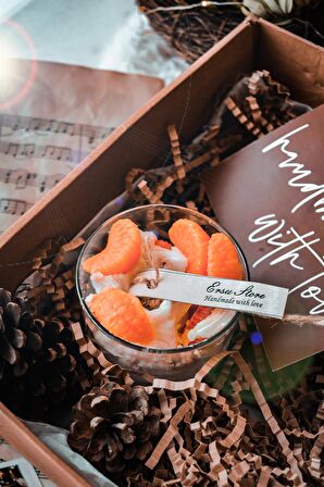 Mandalin Kokulu Aromaterapi Mandalina Taneli Hediyelik Cupcake