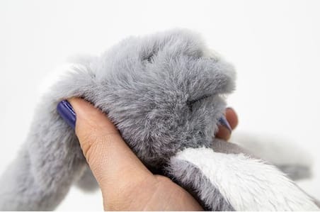 MiniklabToys Tutmalı Peluş Mini Tavşan 842 Gri