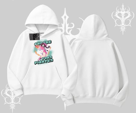 Kapşonlu Sweatshirt Oversize  Anime Kız Desenli Japon Stil