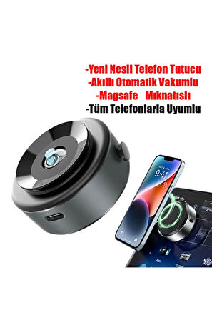 QASUL Universal Süper Manyetik Vakum Araç İçi Telefon Tutucu, Masaüstü, Duvar, Ayna