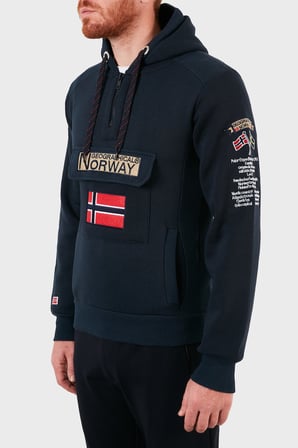 Norway Geographical Kapüşonlu Yarım Fermuarlı Outdoor Sweat Erkek SWEAT GYMCLASSA100 LACİVERT