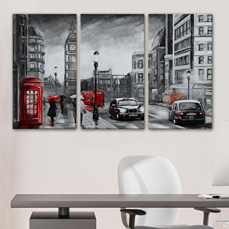Ingiltere Londra Yağlıboya Görünüm Dekoratif Tablo-3543