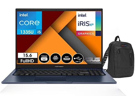 Asus Vivobook X1504VA-NJ082 İntel i5-1335U 16gb 256gb SSD 15.6" Windows11Pro FHD Dizüstü Bilgisayar X1504VA-NJ08237+WeblegelsinÇanta