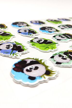 Sticker Kabartmalı A4 Boyutunda Stiker Defter, Planlayıcı Etiket -(Lim105)- Panda