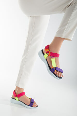 Sandal Spor Kadın Günlük Sandalet SS001-0158  MOR-FSF