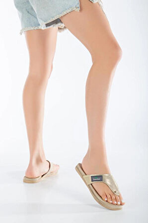 Sandal Spor Kadın Parmak arası Günlük Terlik SS001-0108 ALTIN SLTN