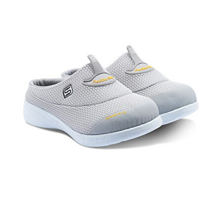 Sandal Spor Kadın Kaymaz Taban Ortopedik File Sabo Terlik SS001-0258 GRİ