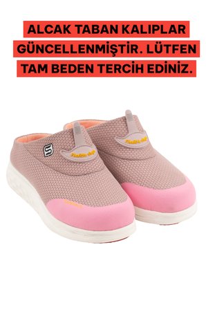Kadın Ince Taban Ortopedik File Sabo Doktor Hemşire Hastane Aşçı Terliği SS001-0258 Pudra