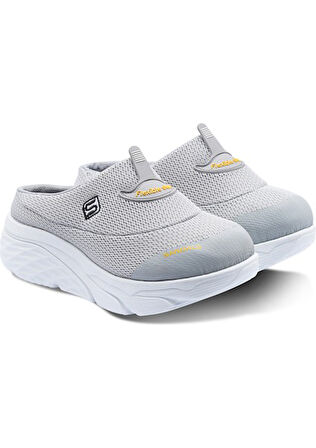 Sandal Spor S0001-0278 Kadın Dolgu Taban Ortopedik File Sabo Terlik Gri