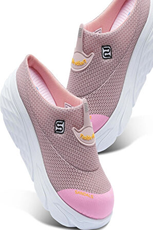 Sandal Spor Kadın Dolgu Taban Ortopedik File Sabo Doktor Hemşire Hastane Aşçı  Terlik  SS001-0278 PUDRA 