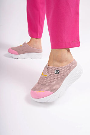 Sandal Spor Kadın Dolgu Taban Ortopedik File Sabo Doktor Hemşire Hastane Aşçı  Terlik  SS001-0278 PUDRA 