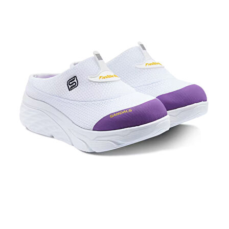 Sandal Spor Kadın Dolgu Taban Ortopedik File Sabo Doktor Hemşire Hastane Aşçı  Terlik  BEYAZ SS001-0278