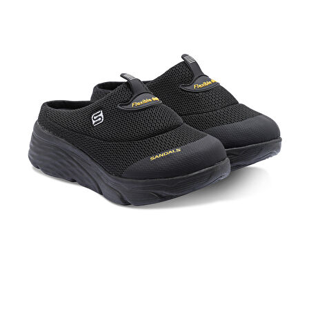 Sandal Spor Kadın Dolgu Taban Ortopedik File Sabo Doktor Hemşire Hastane Aşçı  Terlik  SS001-0278 SİYAH 