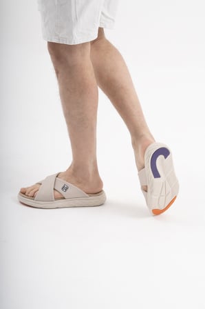Erkek Çapraz Bant Spor Terlik SS001-0598-Bej