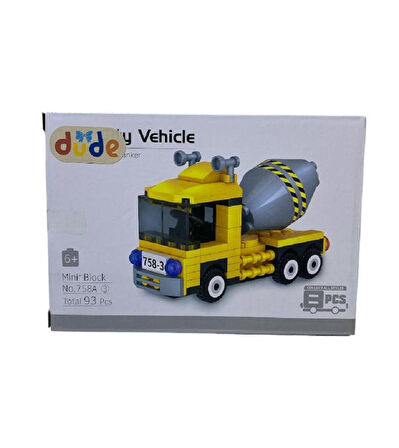 93  Parça Mixer Beton Kamyonu Lego Seti  0707