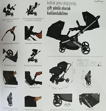 Prego 2071 İbiza Pro Travel Sistem Bebek Arabası