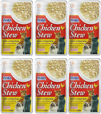 CIAO Stew Tavuklu ve Peynirli Tahılsız Kedi Konservesi 6*40gr