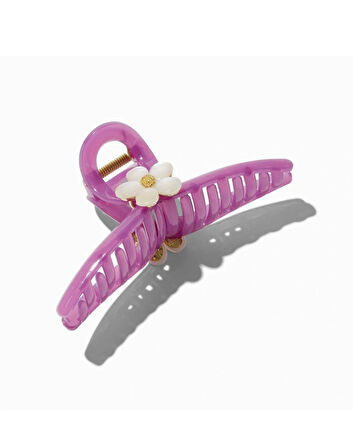 Claire's Çiçekli Mandal Toka (mor)