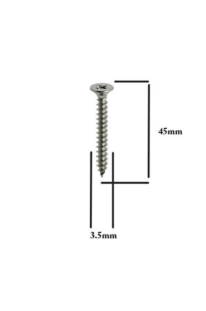 Sunta Vidası 3.5x45Mm Ahşap Vida Raf Vidası Ahşap Tahta Mobilya Vidası Kısa Vida 100 Adet