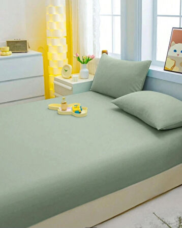 TOTEM Ranforce Pamuklu Yastık Kılıflı Lastikli Çarşaf Takımı 180 x 200 Battal Boy