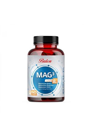 Balen Mag 3 Magnezyum Sitrat & Bisglisinat & Malat