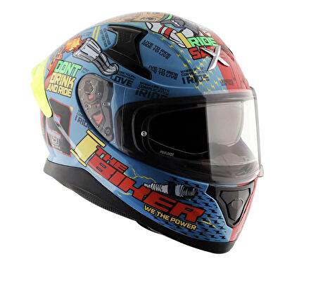 Axor xBhp #theNineteen Red Blue Kapalı Kask- PINLOCK DAHİL- ECE 22.06