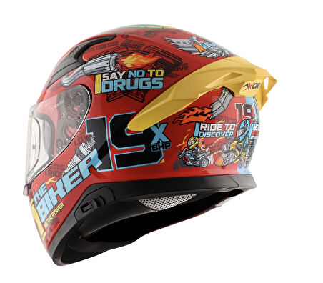 Axor xBhp #theNineteen Red Blue Kapalı Kask- PINLOCK DAHİL- ECE 22.06