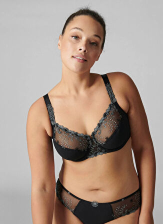 Simone Perele Siyah Balenli Sütyen 12316