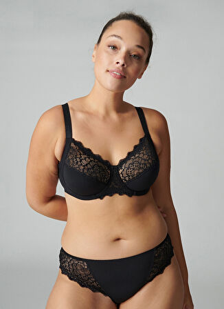 Simone Perele Siyah Balenli Sütyen 12320