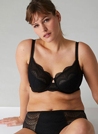 Simone Perele Siyah Balenli Sütyen 12V320