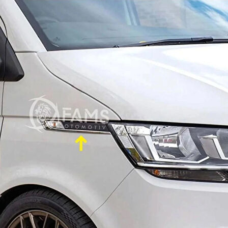 VW T6.1 TRANSPORTER 2019-2023 Arası Sinyal Çerçevesi 2 Parça Paslanmaz Çelik