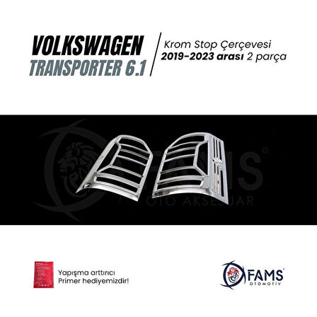 VW T6.1 TRANSPORTER 2019-2023 Arası ABS Krom Stop Çerçeve 2 Parça