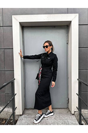 Yırtmaç detaylı kotelbise