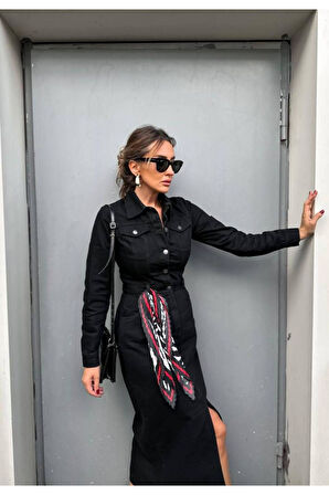 Yırtmaç detaylı kotelbise