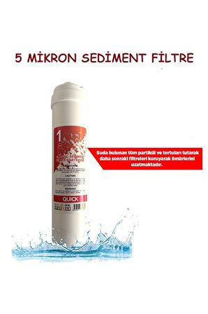 Kapalı Kasa Su Arıtma Cihazı Filtresi Inline 2 Yıllık Bakım Seti (MEMBRANSIZ SET)