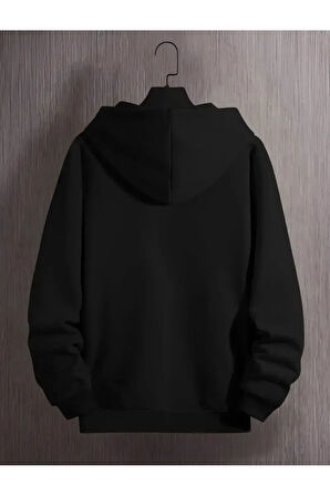 Black Baskılı 2 Iplik Şardonlu Sweatshirt