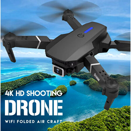 Ozmik E88 Pro Mini Drone Quadcopter Wifi Fpv Drones ile geniş açı Hd 4K kamera yüksekliği RC